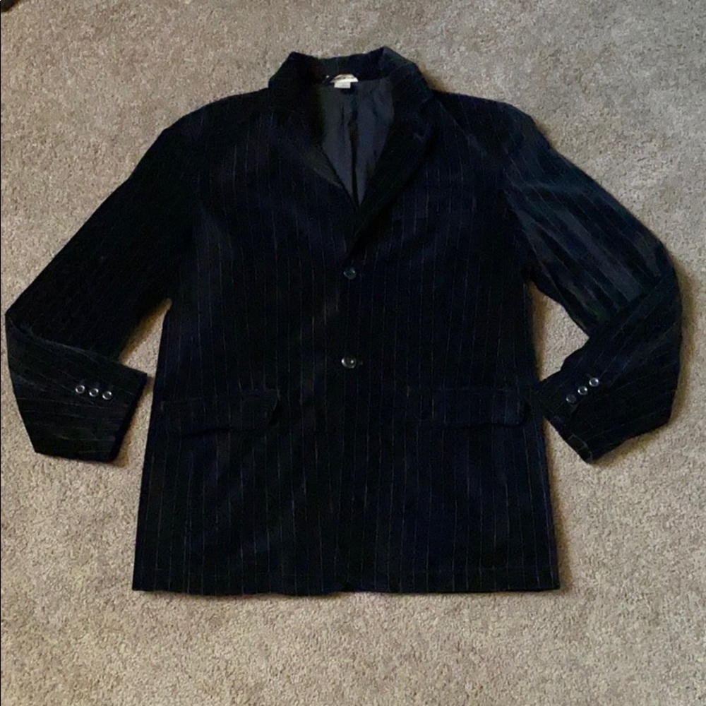 Like new DKNY black pin-striped velvet blazer, M